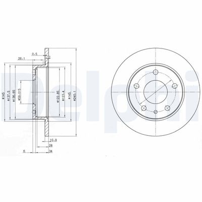 Brake Disc DELPHI BG2914