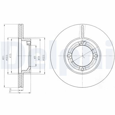 Brake Disc DELPHI BG3220