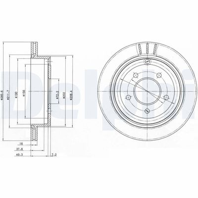 Brake Disc DELPHI BG4177