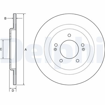 Brake Disc DELPHI BG4563