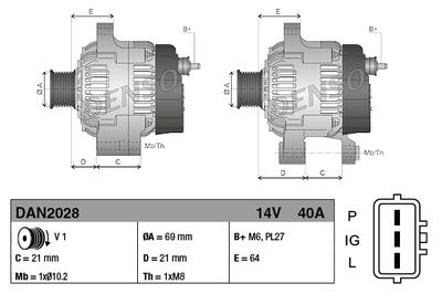 Alternator DENSO DAN2028