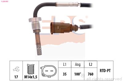 Sensor, exhaust gas temperature EPS 1.220.002