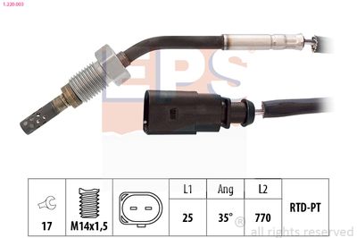 Sensor, exhaust gas temperature EPS 1.220.003