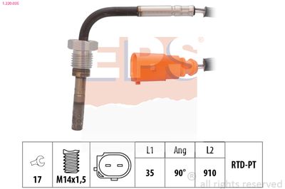 Sensor, exhaust gas temperature EPS 1.220.035