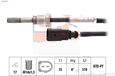 Sensor, exhaust gas temperature EPS 1.220.062