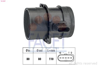 Mass Air Flow Sensor FACET 10.1357