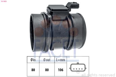 Mass Air Flow Sensor FACET 10.1450