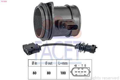 Mass Air Flow Sensor FACET 10.1556