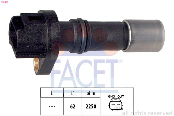 FACET 9.0461 Sensor, crankshaft pulse