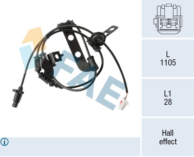 FAE 78571 Sensor, wheel speed