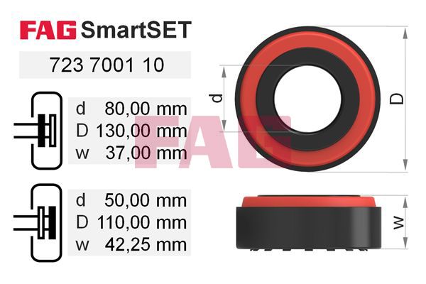 Schaeffler FAG 723 7001 10 Wheel Bearing Kit