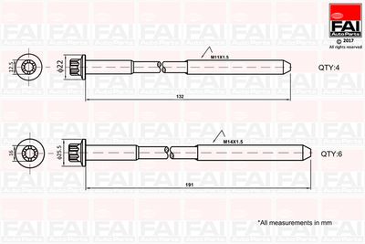 Cylinder Head Bolt Set FAI AutoParts B1625