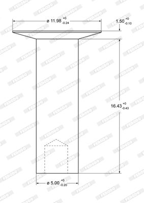 Rivet, drum brake lining FERODO 93281