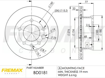 Brake Disc FREMAX BD-0181