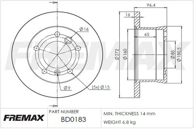 Brake Disc FREMAX BD-0183