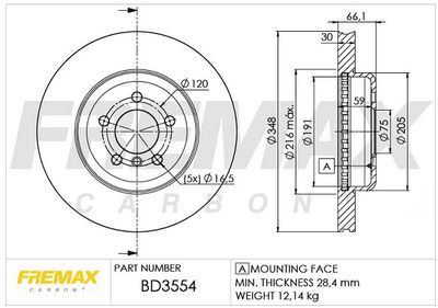 Brake Disc FREMAX BD-3554