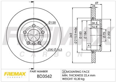 Brake Disc FREMAX BD-3562