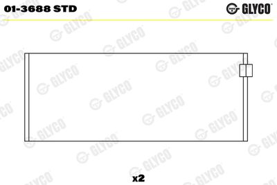 Connecting Rod Bearing GLYCO 01-3688 STD