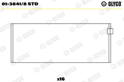 Connecting Rod Bearing GLYCO 01-3841/8 STD