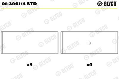 Connecting Rod Bearing GLYCO 01-3961/4 STD