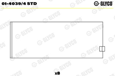 Connecting Rod Bearing GLYCO 01-4039/4 STD