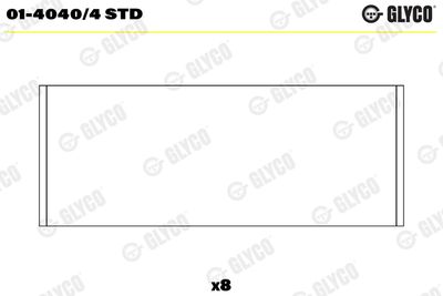 Connecting Rod Bearing GLYCO 01-4040/4 STD