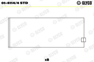 Connecting Rod Bearing GLYCO 01-4114/4 STD