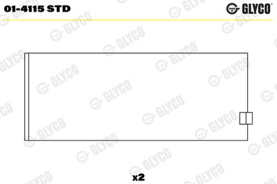 Connecting Rod Bearing GLYCO 01-4115 STD