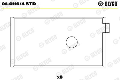 Connecting Rod Bearing GLYCO 01-4116/4 STD