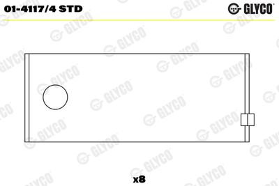 Connecting Rod Bearing GLYCO 01-4117/4 STD