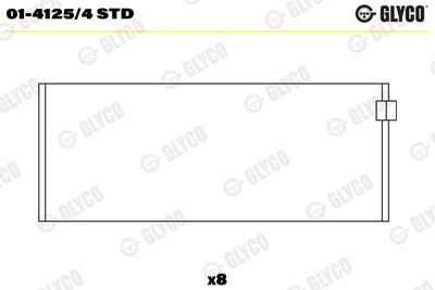 Connecting Rod Bearing GLYCO 01-4125/4 STD