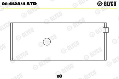 Connecting Rod Bearing GLYCO 01-4128/4 STD