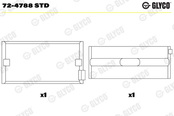 GLYCO 72-4788 STD Crankshaft Bearing