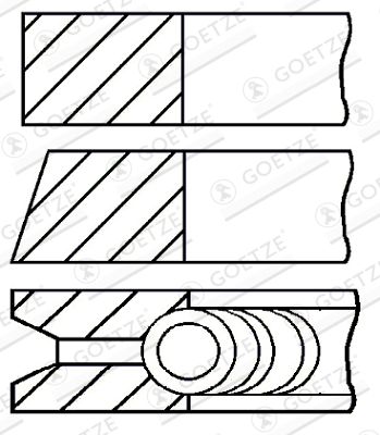 Piston Ring Kit GOETZE ENGINE 08-101300-00