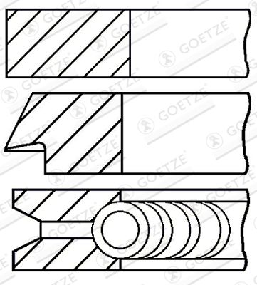 Piston Ring Kit GOETZE ENGINE 08-101400-00