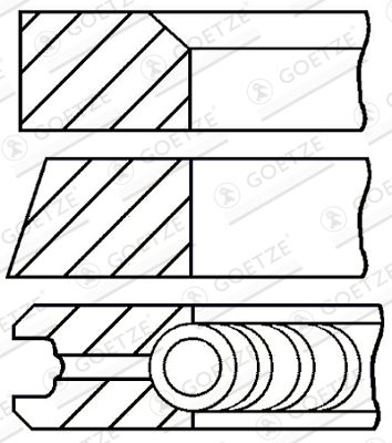 Piston Ring Kit GOETZE ENGINE 08-101600-00