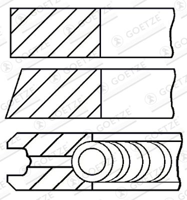 Piston Ring Kit GOETZE ENGINE 08-102800-00