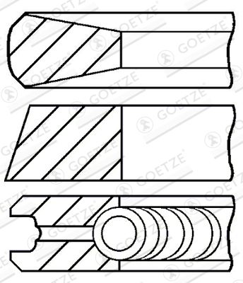 Piston Ring Kit GOETZE ENGINE 08-102900-00