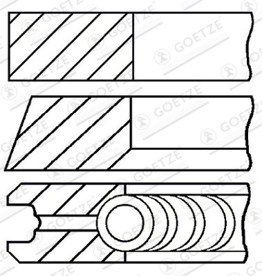 Piston Ring Kit GOETZE ENGINE 08-103000-00