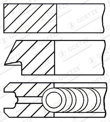 Piston Ring Kit GOETZE ENGINE 08-104000-00