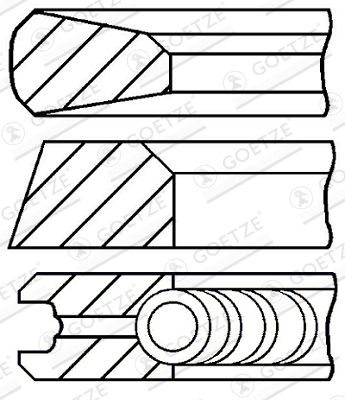 GOETZE ENGINE 08-740900-00 Piston Ring Kit