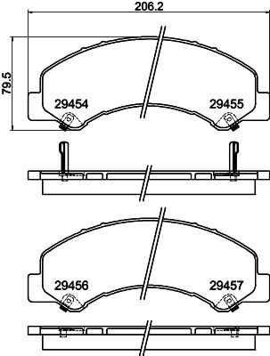 Brake Pad Set, disc brake HELLA PAGID 8DB 355 025-801