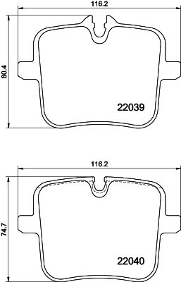 Brake Pad Set, disc brake HELLA PAGID 8DB 355 037-991