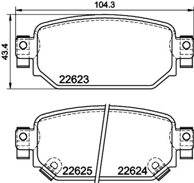 Brake Pad Set, disc brake HELLA PAGID 8DB 355 039-141