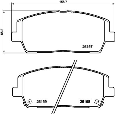 Brake Pad Set, disc brake HELLA PAGID 8DB 355 040-011