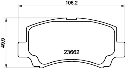 Brake Pad Set, disc brake HELLA 8DB 355 009-681