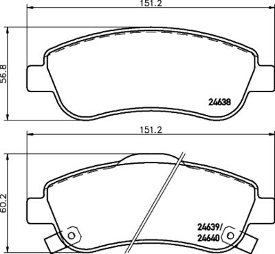 Brake Pad Set, disc brake HELLA 8DB 355 013-611
