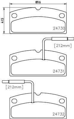 Brake Pad Set, disc brake HELLA 8DB 355 014-171