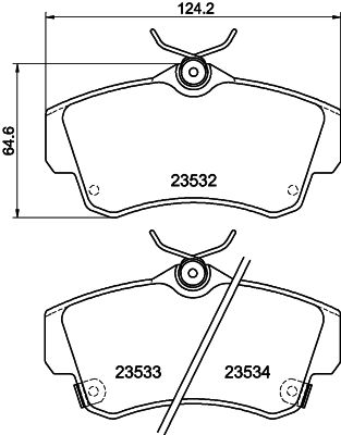 Brake Pad Set, disc brake HELLA 8DB 355 018-651