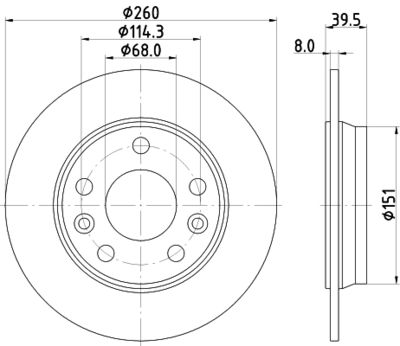 Brake Disc HELLA 8DD 355 133-761